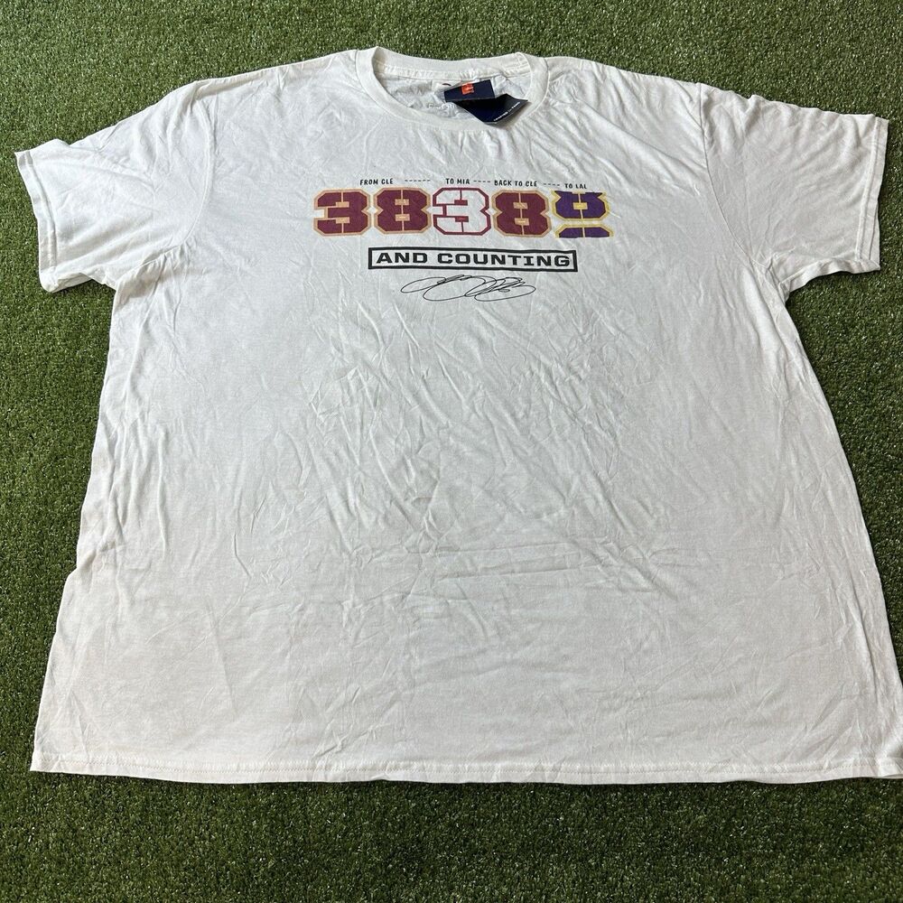 LeBron James 38,388 And Counting Fanatics T-Shirt 2XL White NBA NWT